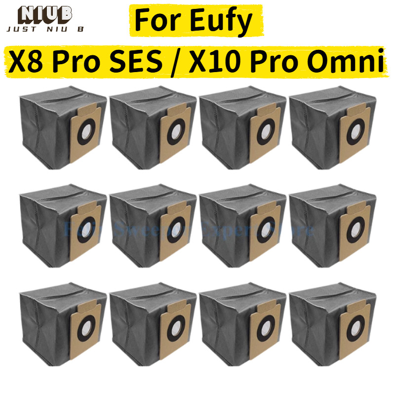 ถุงเก็บฝุ่นสําหรับ Eufy Clean X8 Pro SES / X10 / X10 Pro Omni Self-Empty Station ชิ้นส่วนเครื่องดูดฝ
