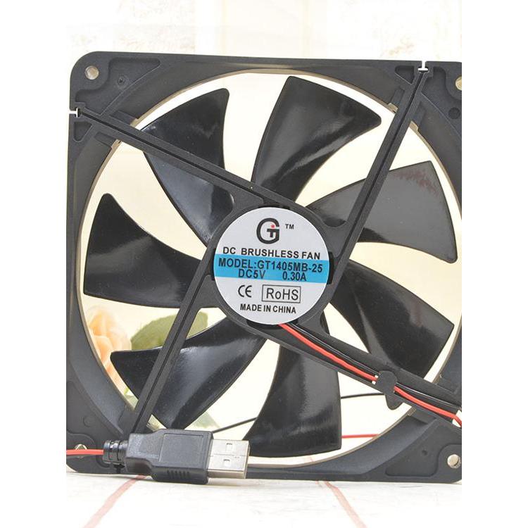 ยี่ห้อใหม่ Guangtai/GT 14025MB-25 USB 0.30 5V 14025 14 ซม.เราเตอร์พัดลมระบายความร้อน