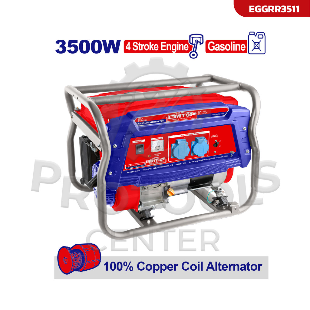 EMTOP เครื่องปั่นไฟฟ้าเบนซิน 3500W EGGRR3511