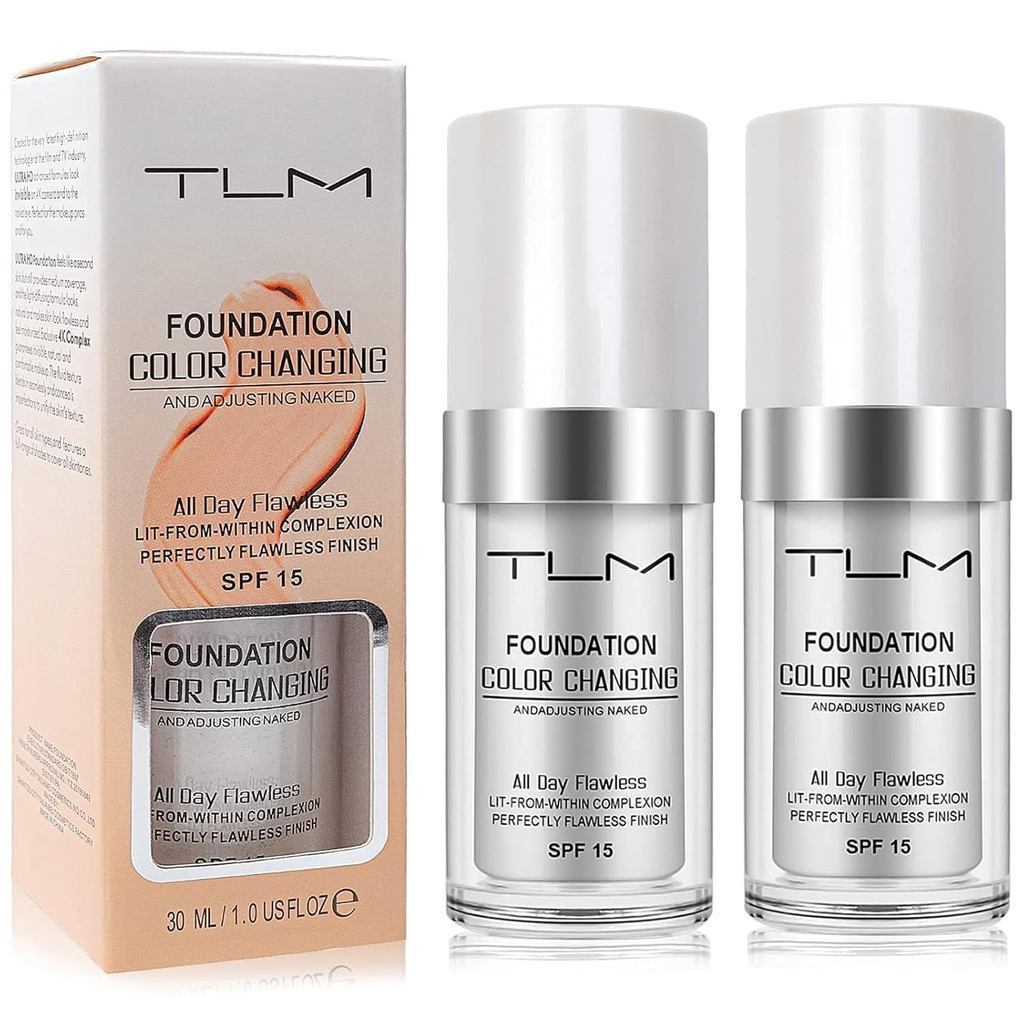 2PACKTLM รองพื้นชนิดน้ําเปลี่ยนสี, คอนซีลเลอร์ TLM, คอนซีลเลอร์แต่งหน้าบีบีครีมโทนสีอบอุ่นไร้ที่ติ, 