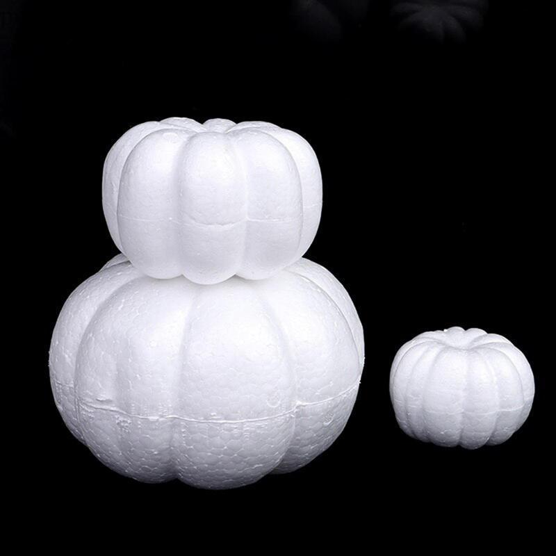 [predoloer] 3x Foam Pumpkins Crafts Ornament Polystyrene Pumpkins Handcraft Fall Kid for