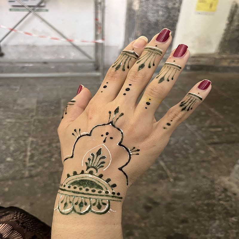 [ks1085.th] Navy Blue Henna Cream ml Plant Juice ธรรมชาติกันน้ํา Henna Indian Tattoo กึ่งถาวร Stall 