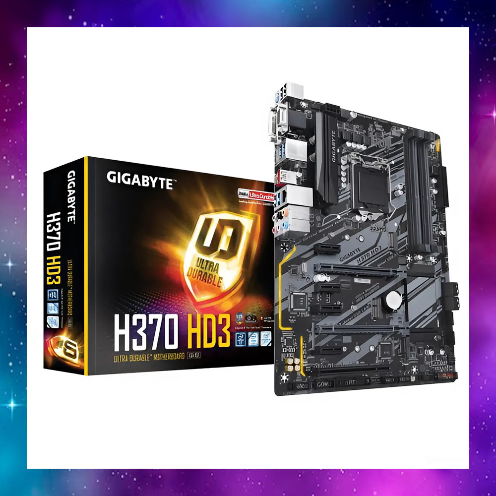 MAINBOARD (เมนบอร์ด) 1151 GIGABYTE H370 HD3 GEN8-9 ตำหนิขาหลุด 1 ขา ใช้งานปกติ