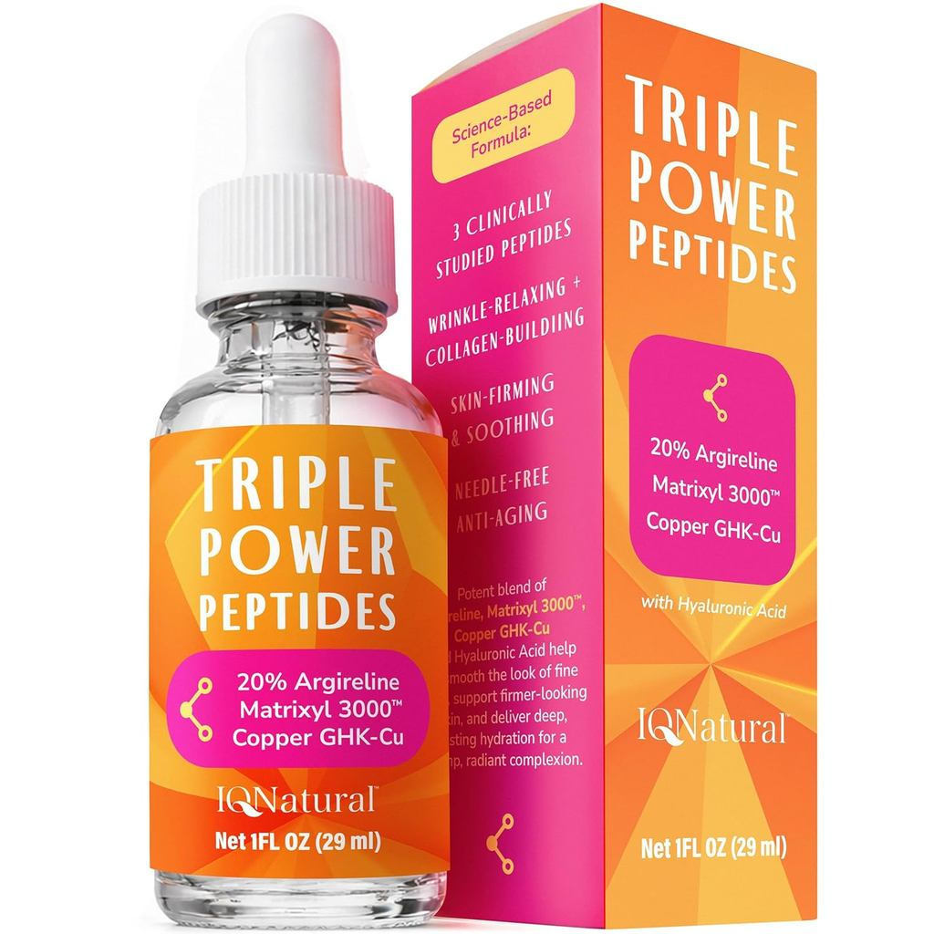 PeptideSerumforFace–20%Argireline,Matrixyl3000&CopperGHK-CuwithHyaluronicAcid|Anti-AgingFirmingSerum