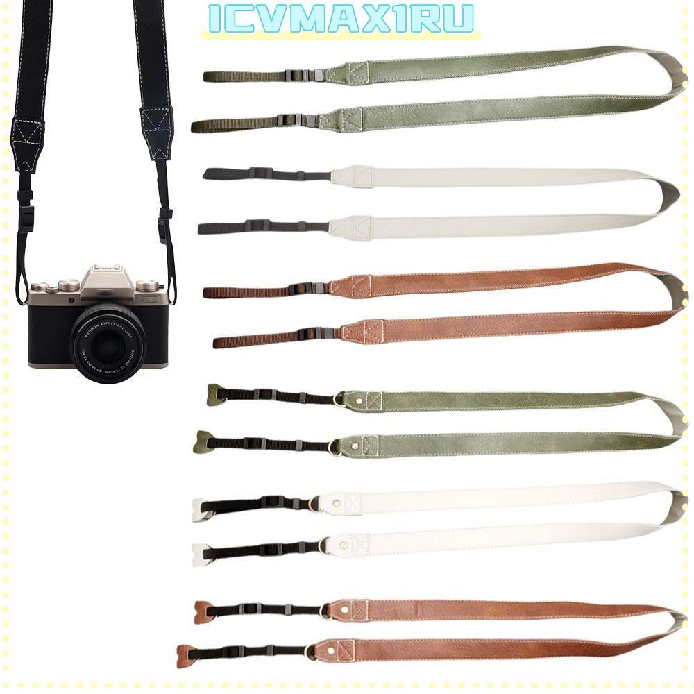 ICVMAX1RU Micro Single Strap, PU Leather Retro Camera Shoulder Strap, Accessories Adjustable Neck St
