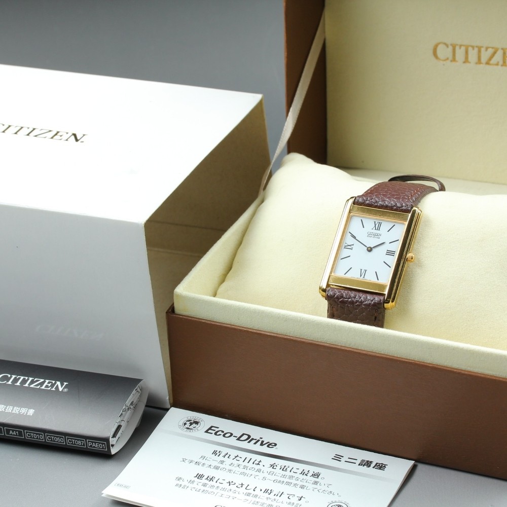CITIZEN STILETTO Eco-Drive G820-T001700 Roman Tank Solar 28mm Men's Full Set