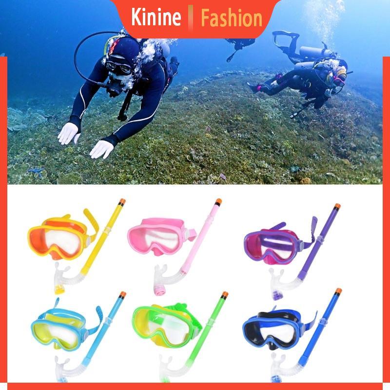 KIN Junior Snorkel Scubas Diving Snorkel Anti-Fog Snorkel ทนต่อแรงกระแทก