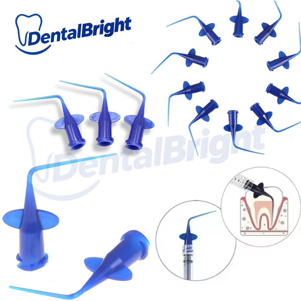 50pcs Dental Syringe Disposable Delivery Tip Endodontic Needle Root Canal Applicator Periodontal Irr