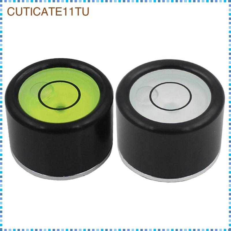 [cuticate11tu] Precision Inclinometer Bubble Level พื้นหลังสีเขียวใสระดับแผ่นดิสก์แบบพกพาสําหรับ DJ 