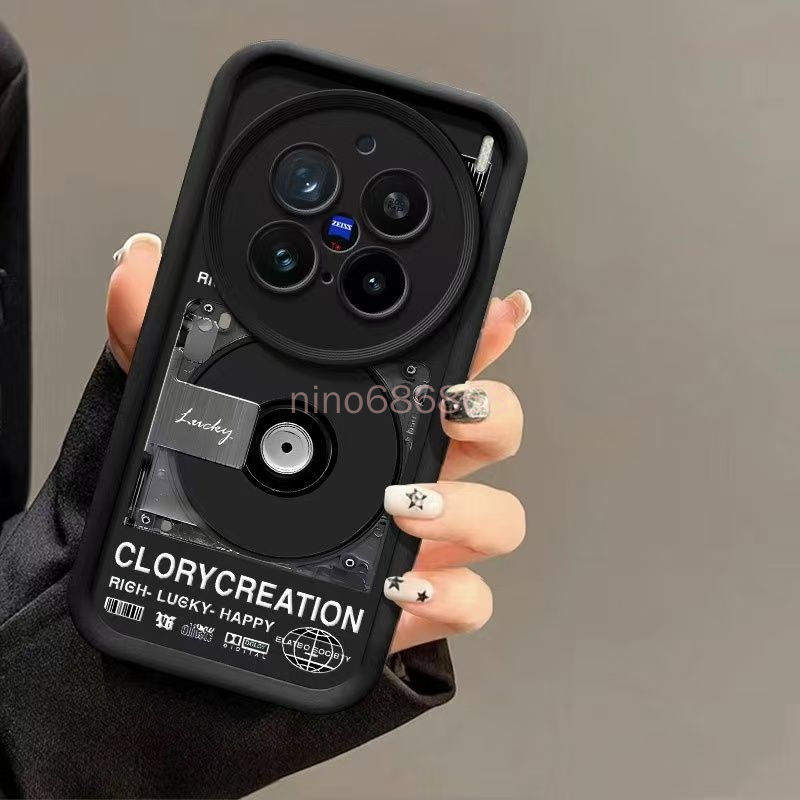 Vivo x500 Pro Max X300 Pro Maxเคสโทรศัพท์CDบันทึกซิลิโคนนุ่มเลนส์รวมทุกอย่างFrosted Creative Shock-R