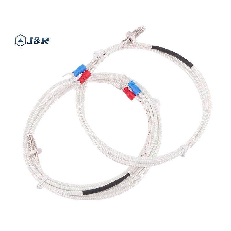 J & R> K ประเภท Thermocouple สาย M6 1M 2M สกรูเซ็นเซอร์อุณหภูมิ Probe 0-800 C สําหรับ REX-C100 อุณหภ