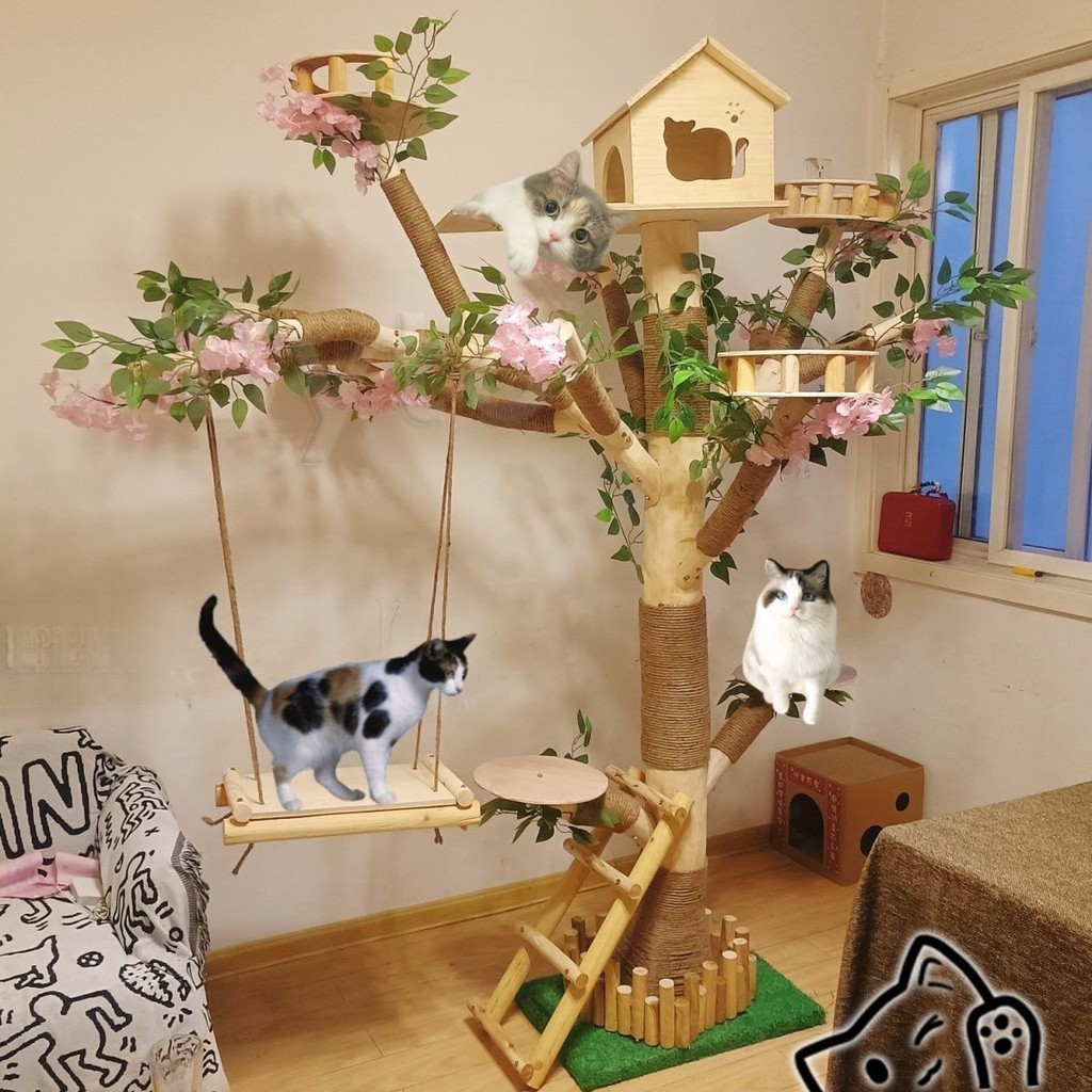 Cat Tree Cat Climbing Frame Simulation Cat Tree Cat Nest Cat Scratching Board With Space Capsule