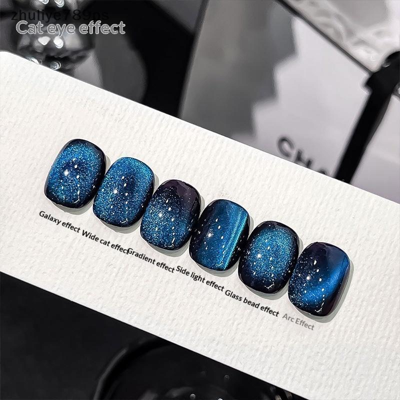 Zhuliye789ps] 2-in-1 Nail Art Cat Eye Magnetic Wand ปากกาแม่เหล็ก 3D พร้อมลูกปัดเหล็กสําหรับ Home Sa