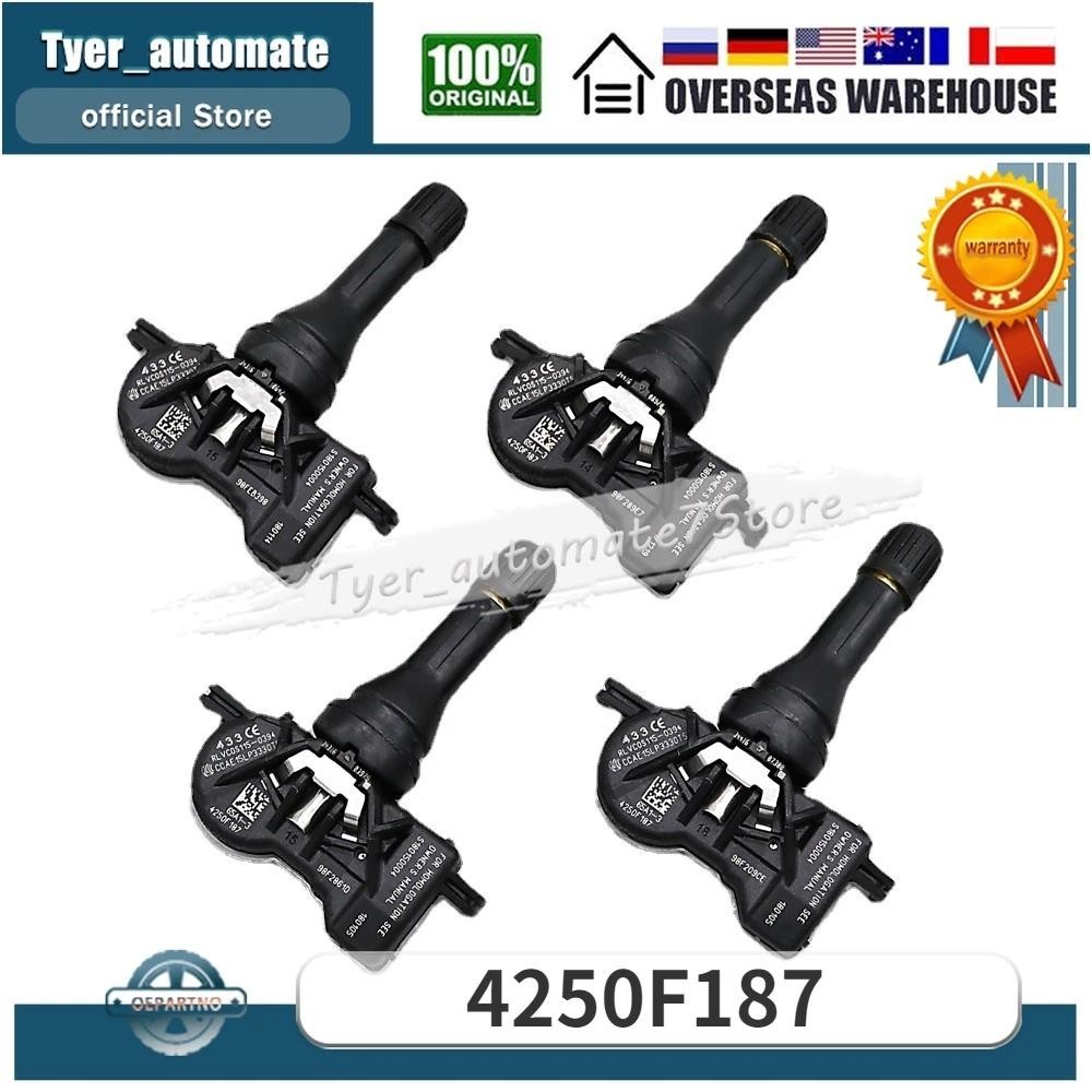 4pcs เซ็นเซอร์ตรวจสอบความดันยาง TPMS 4250F187 4250C275 สําหรับ Mitsubishi 433MHzauto ชิ้นส่วนตกแต่งร