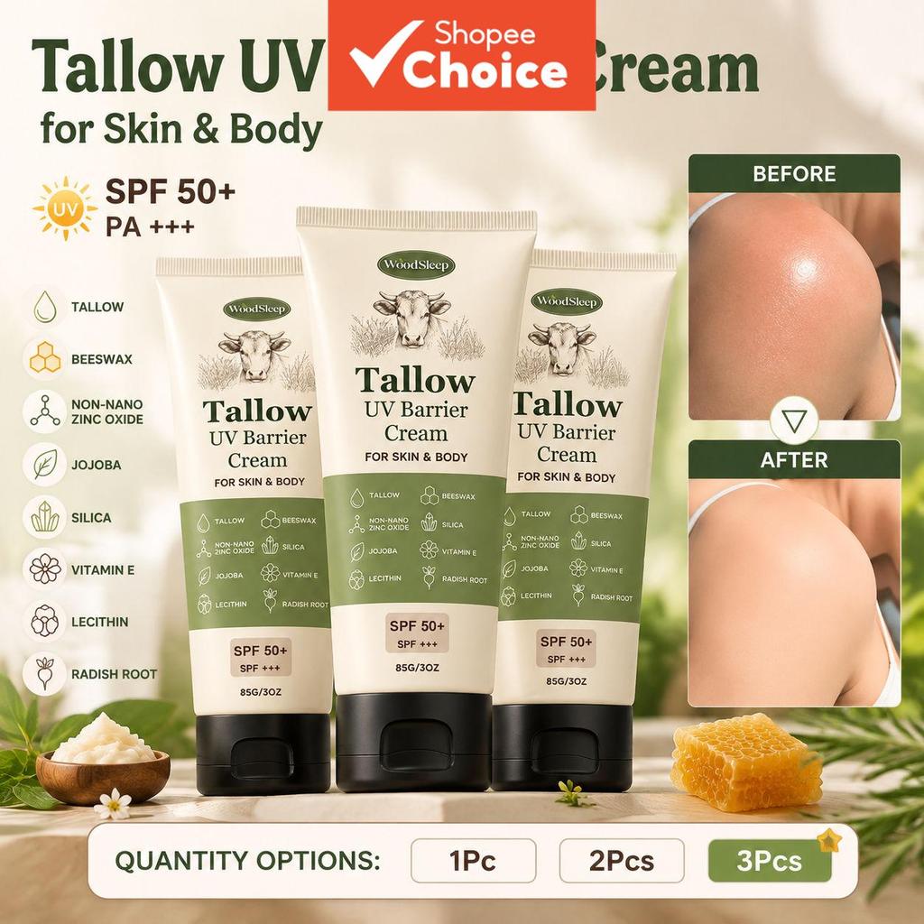 Physical Sunscreen Protective Moisturizing Cream 85g Zinc Oxide Jojoba Oil Daily Body Care