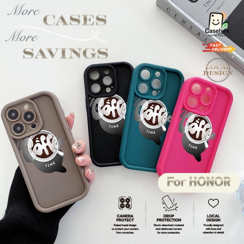 Coffee Time Aesthetic Design TPU Soft กันกระแทกเคสโทรศัพท์สําหรับ HONOR X6C/X9B/X9C/90LITE/400SMART
