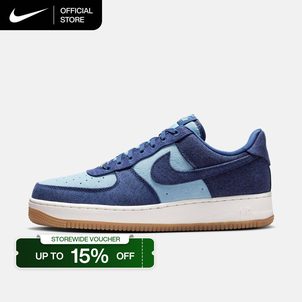 Niike Men's Air Force 1 '07 LV8 "Denim" Shoes - Navy [IR0951-400]