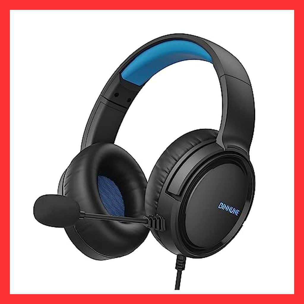 BINNUNE Gaming Headset PS5 Headset 3.5mm Wired Xbox Headset with Microphone Mute Function Gaming Hea