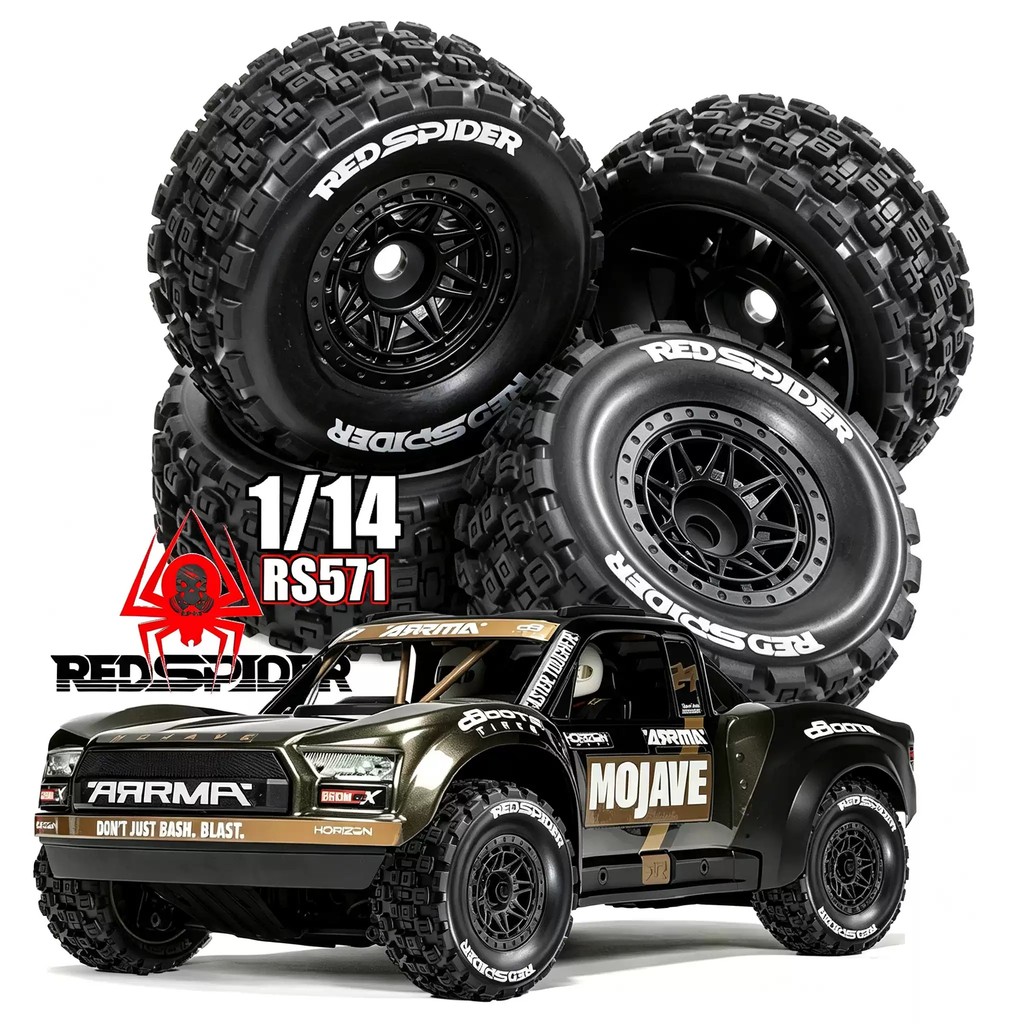 R RS Red Spider 1/16ARRRMA MOJAVE Little Moohavi Meijiaxin MJX14211 ยางการ์ดสั้น RS571