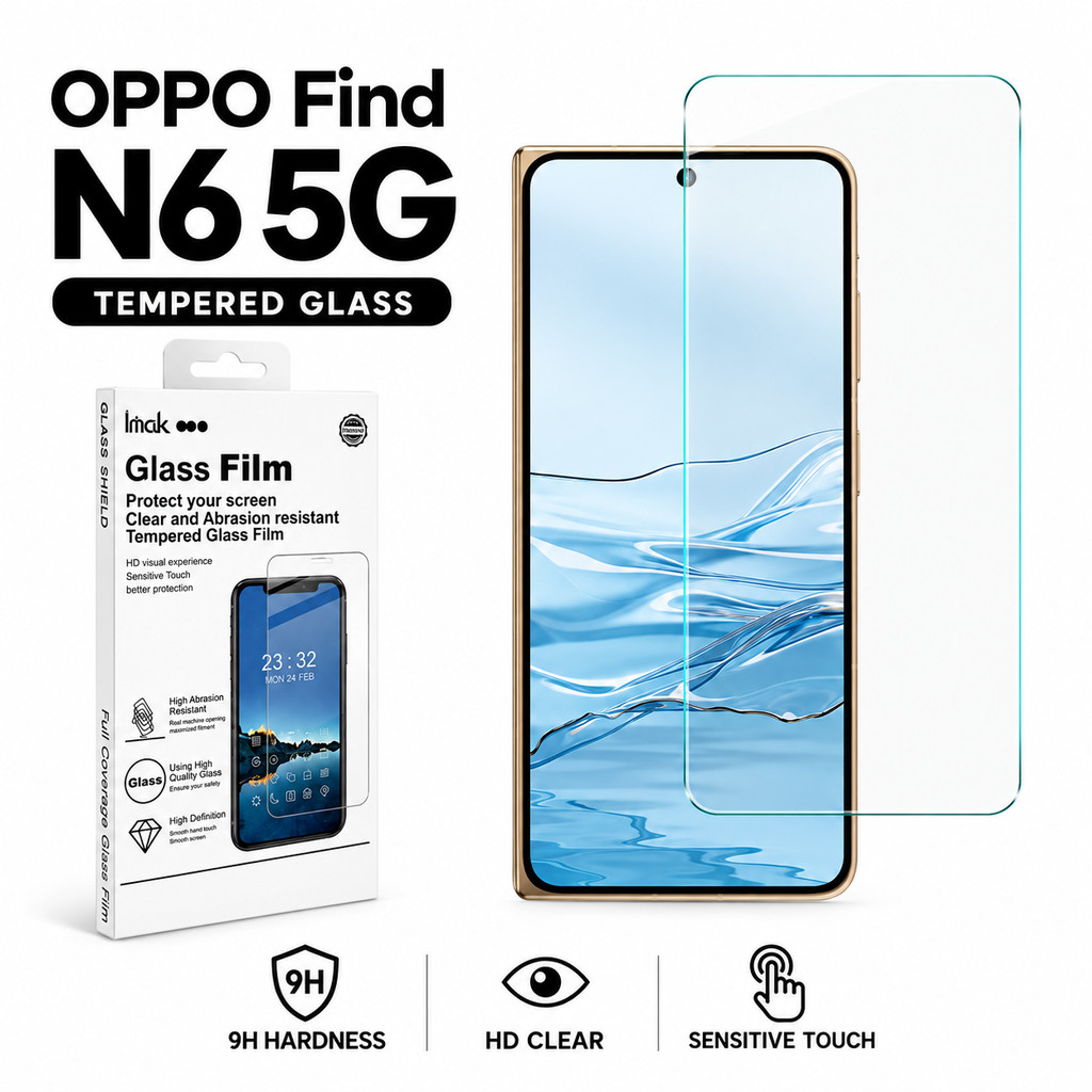 ฟิล์มกระจก OPPO Find N6 N5 5G ฟิล์มกันรอยหน้าจอป้องกันน้ํามัน HD Clear ความแข็ง 9H FM0001