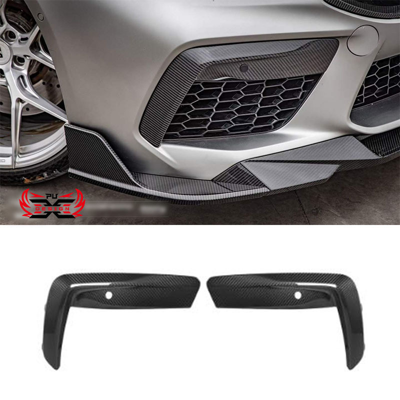 เหมาะสําหรับ BMW 8 Series BMW M8 F91 F92 F93 กันชนหน้าภายนอกด้านหน้า Air มีดคาร์บอนไฟเบอร์การปรับเปล