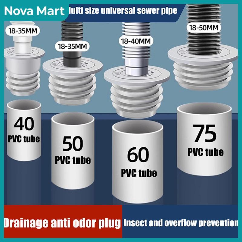 NOVA Mart ท่อระบายน้ำกันกลิ่น, ฝาครอบปลั๊กอุดท่อระบายน้ำล้างพื้นระบายน้ำซิลิโคน