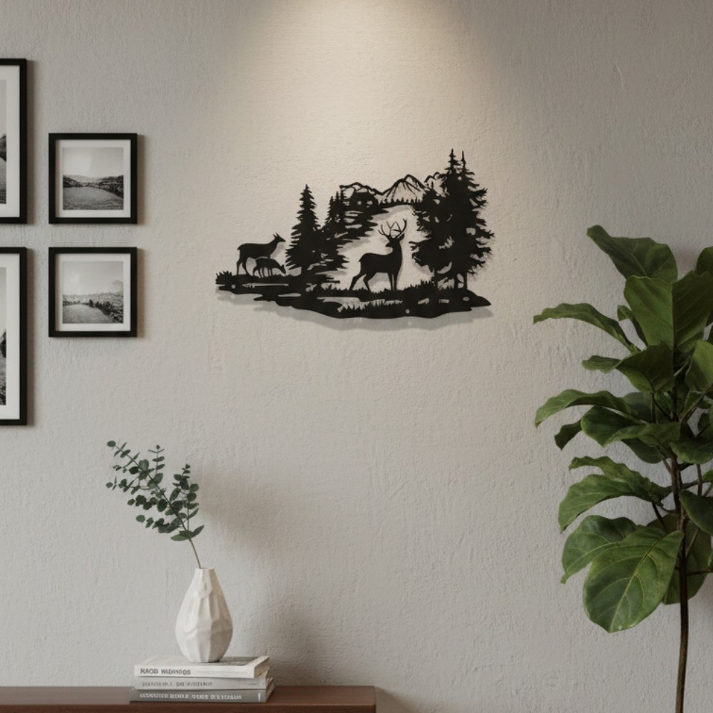 CIFbuy โลหะ Wall Art Minimalist ตกแต่งสําหรับการศึกษา Office Desk Space