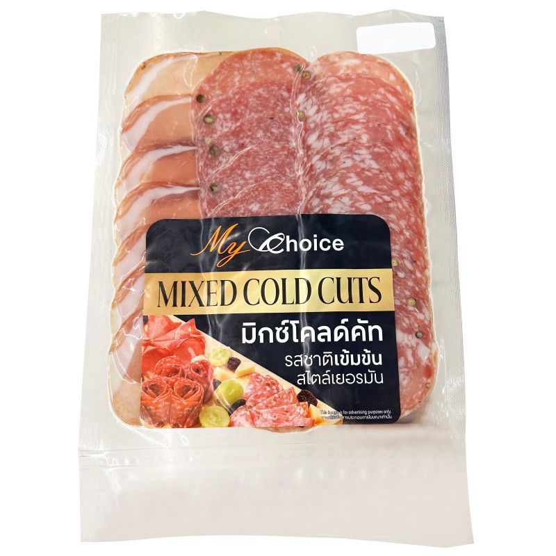 มายช้อยส์มิกซ์โคลด์คัท 100กรัม My Choice Mixed Cold Cuts 100g.