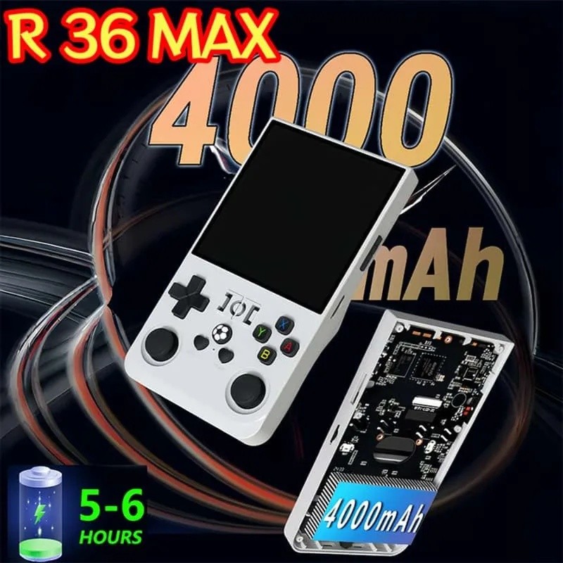 R36Max เครื่องเล่นเกมมือถือ 64/128GB 18000+ เกม Pokémon Final Fantasy Monster Hunter God of War Retr