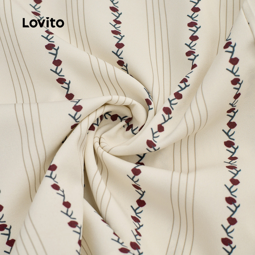 Lovito بلوزة نسائية بسيطة بأزرار — صورة 2