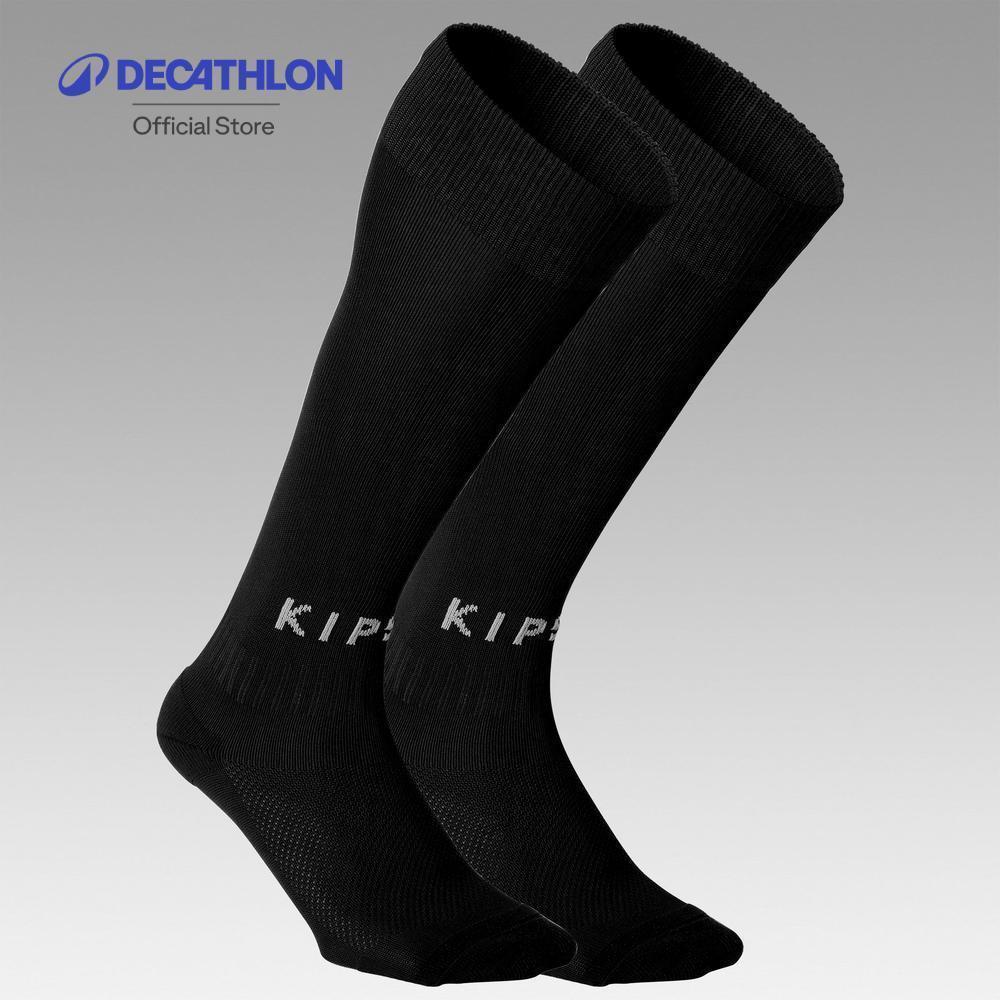 Decathlon Kids' Football Socks Essential ถุงเท้าฟุตบอลสำหรับเด็ก รุ่น F100 - Black