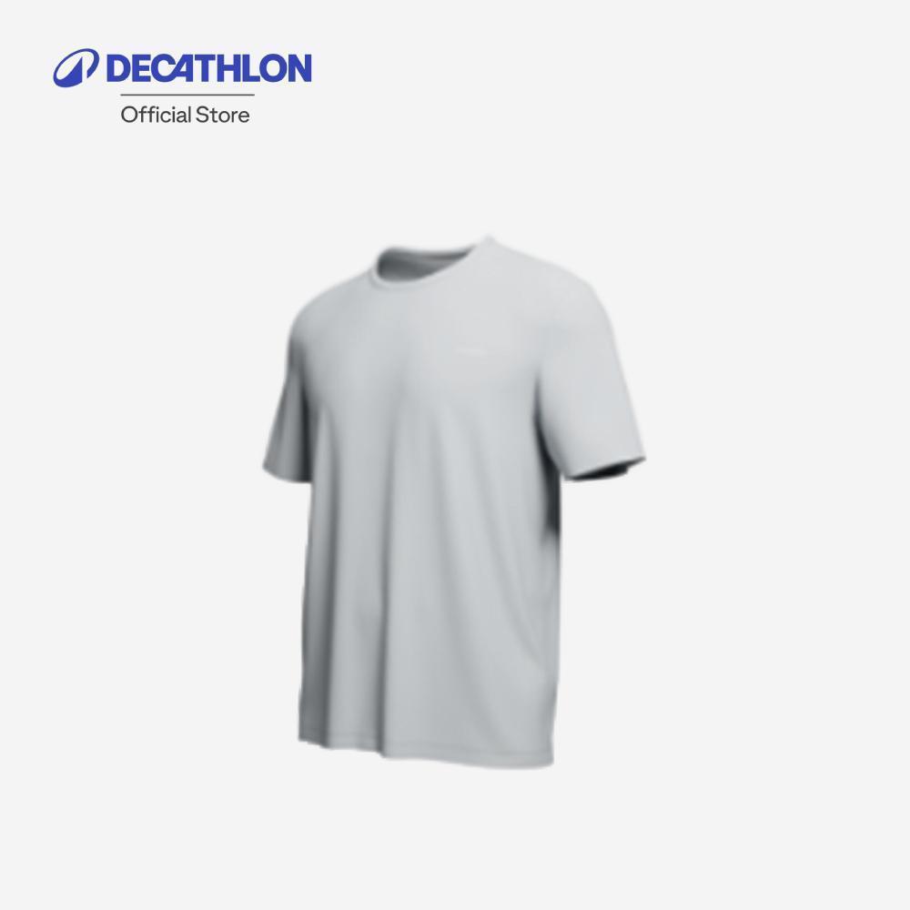 Decathlon Men'S Running T-Shirt Kiprun Run 100 เสื้อวิ่งสำหรับผู้ชายรุ่น Run 100 - Grey