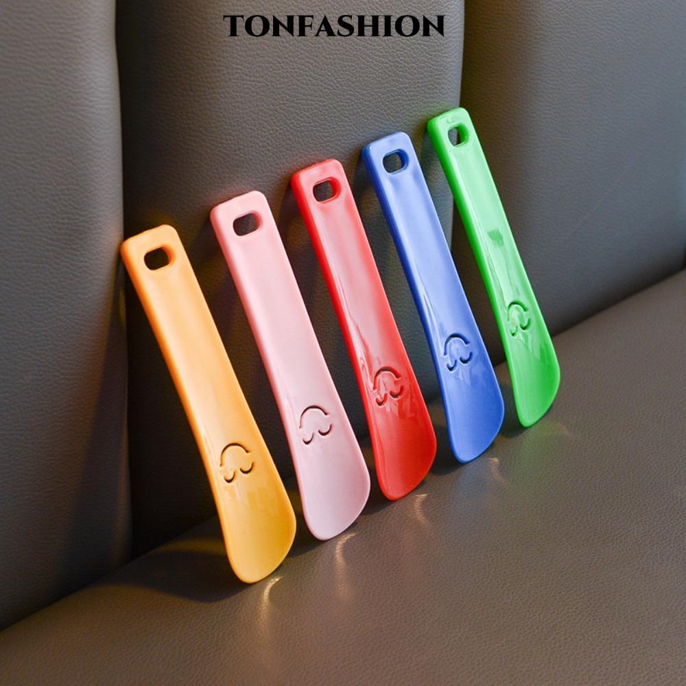 TONFASHION Lifter ยืดหยุ่น, Horn Spoon Shape Plastic Shoehorn, 15 ซม. Lifter Shoes Spoon