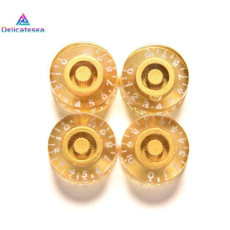 [Delicatesea] 4 ชิ้น Gold Speed Volume Tone Control Knob สําหรับ Les Paul กีตาร์ไฟฟ้าใหม่