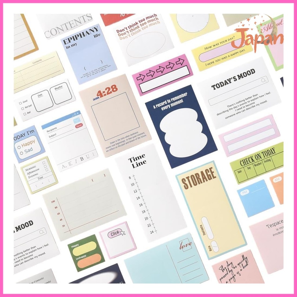[Direct from Japan]Monolike Today's Record Sticker Pack (102 stickers) - Variety Pack, for Diaries, 