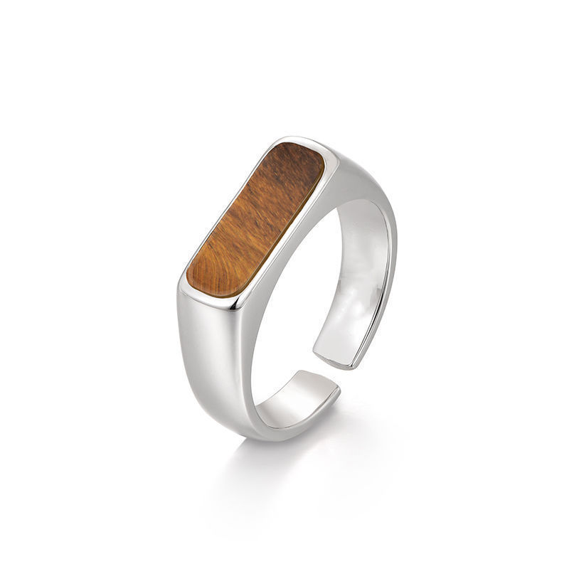 Preferred in-stock items#Tiger's Eye Stone Sterling Silver Ring for Men, Trendy and High-End, Single