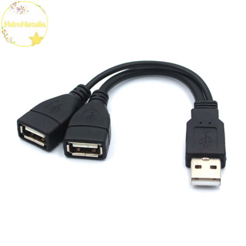 HdmNatalie USB 2.0 Splitter Y สาย 1 ชาย 2 หญิงสายไฟอะแดปเตอร์แปลงสําหรับ PC รถส่งข้อมูลสายชาร์จ TH
