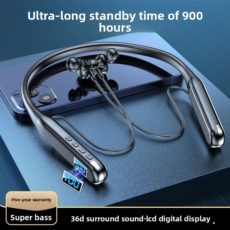 Y01 BONINE Original 300 ชั่วโมง Playtim หูฟังบลูทูธพร้อมไมโครโฟนแม่เหล็ก TF Card สบายหูฟังแบบคล้องคอ