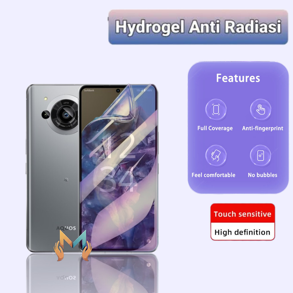 Anti-scratch Hydrogel ป้องกันรังสีแสงสีฟ้าใส Sharp Aquos R7 R8S R8S PRO
