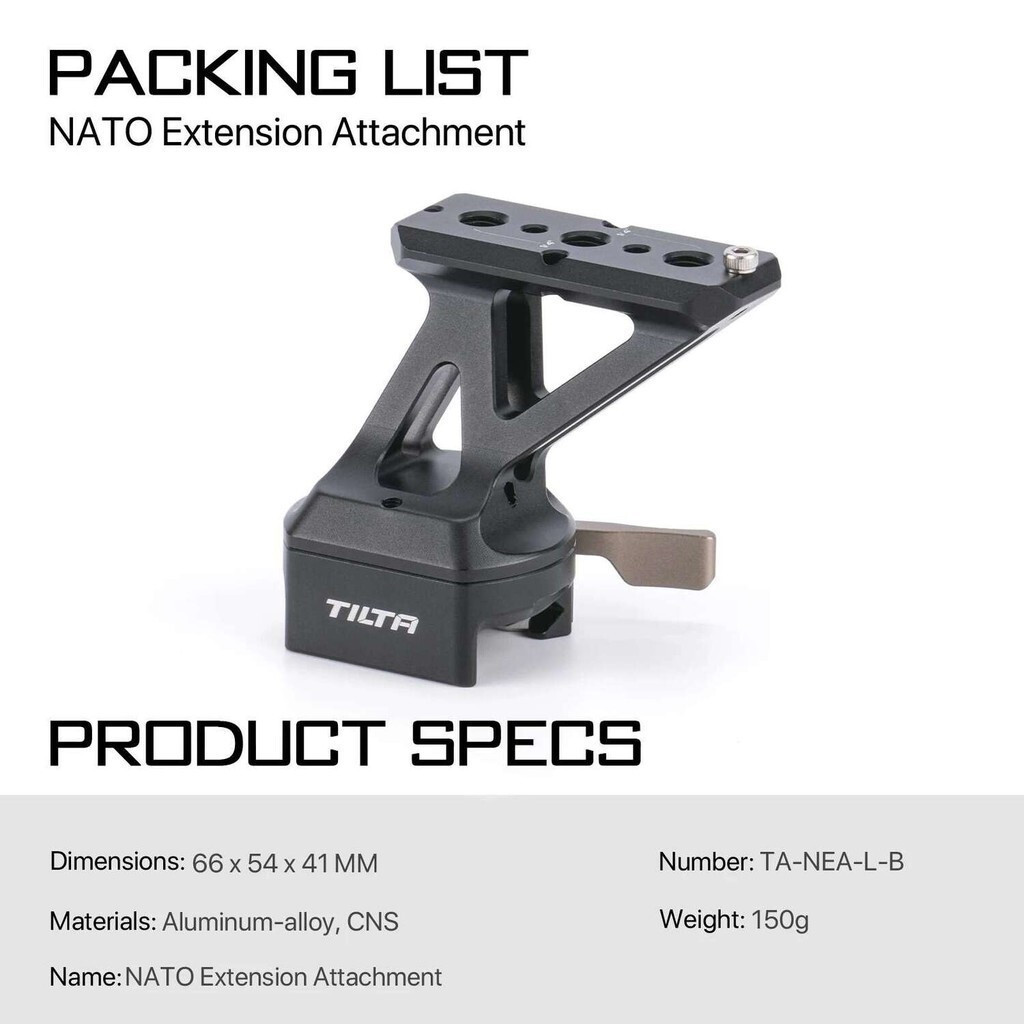 S TILTA TA-NEA-LB Handle NATO Extension Attachment กล้องกรง Handle Connector Slider AdapterTH99 MCVZ