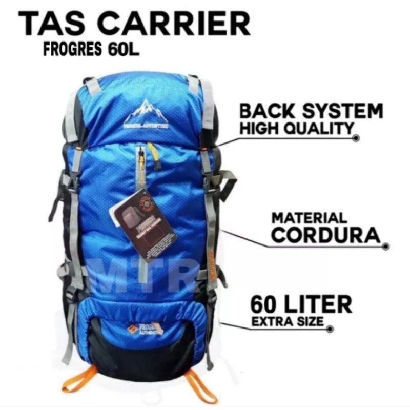 60L MOUNTAIN BAG + RAINCOVER // 60L OUTDOOR CARRIER BAG