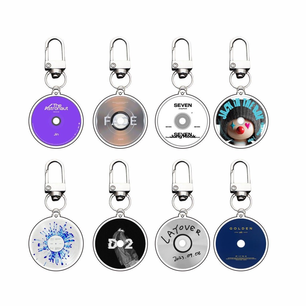 BTS CD Album อะคริลิคสองด้านพวงกุญแจโซโลกระเป๋าจี้อุปกรณ์เสริม Kim Taehyung Tian Jungkook สินค้า