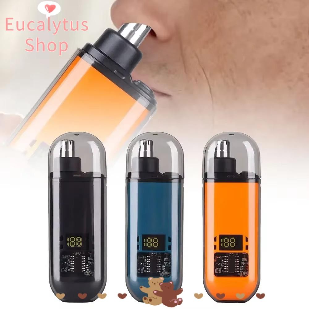 EUCALYTUSS เครื่องตัดขนจมูกหูและจมูกไฟฟ้าแบบพกพา 2 In 1 เครื่องตัดขนจมูก, คุณภาพสูง Professional ไม่เจ็บปวดสําหรับชายจมูกผมเครื่องมือทําความสะอาดเครื่องกําจัดขน