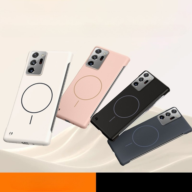 Soft Edge Magnetic Case สําหรับ Samsung Galaxy Note20 Ultra -Bezel-Free Slim Design Anti-Slip Comfor