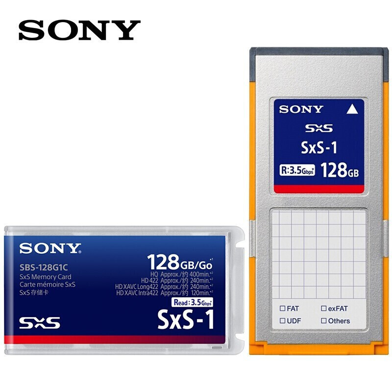SONY (SONY) SBS-128G การ์ดหน่วยความจํา SXS Card เหมาะสําหรับ SONY Z280 X280 X580