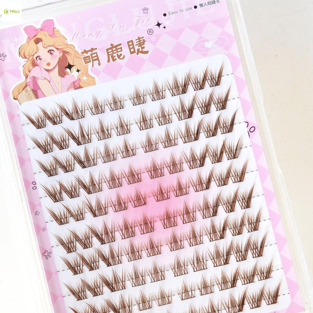สีน้ําตาลผสม 10-14 มม. Lash Clusters ธรรมชาติคอสเพลย์ขนตาปลอมสําหรับ Lash ผู้ที่ชื่นชอบ หรือเริ่มต้น