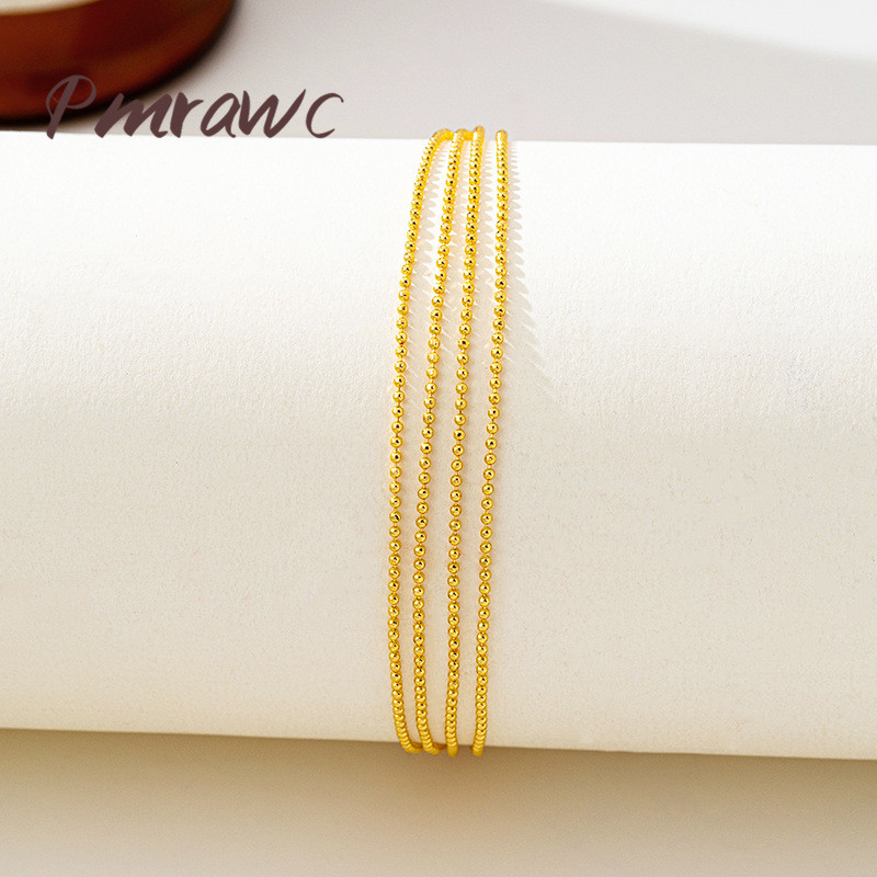 กําไลข้อเท้าลูกปัดซ้อนสี่ชั้นที่ทันสมัยและเรียบง่าย เอฟเอส4109