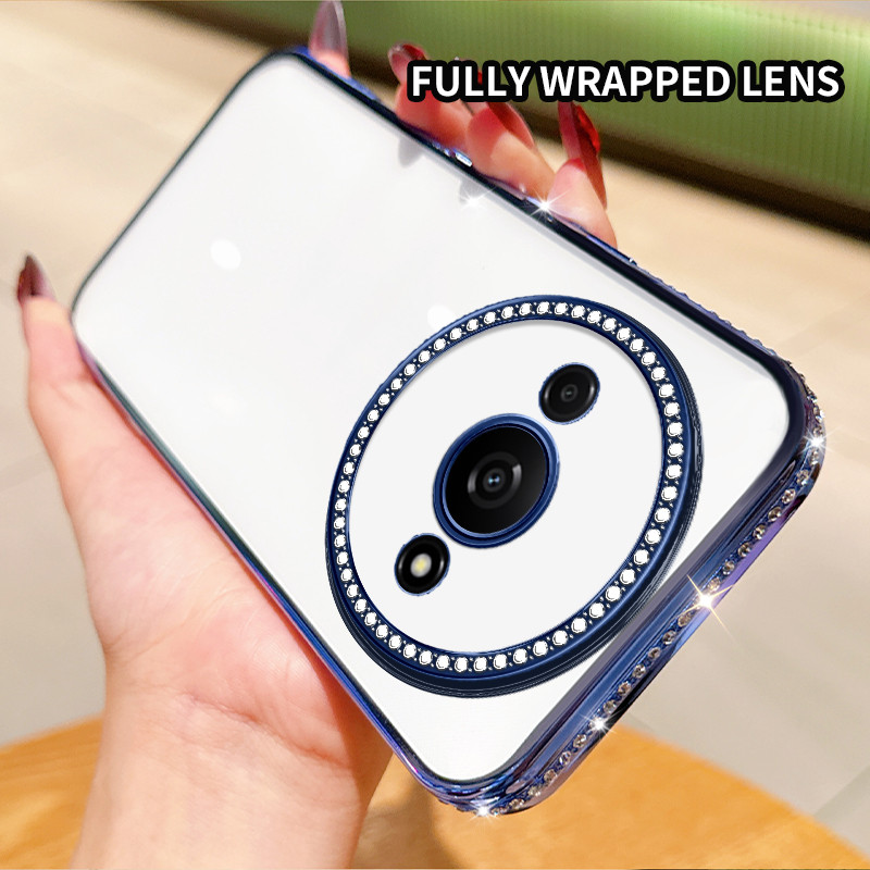 Redmi A3 23129RN51X 23129RN51H A3X POCO C61 4G หรูหราคริสตัลเคสโทรศัพท์ใส