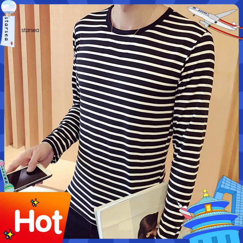 SRA ZK ผู้ชายลายด้านบนแขนยาวรอบคอเครื่องล้างทําความสะอาดได้ Non-Fading ตกแต่งโพลีเอสเตอร์ผู้ชาย Bott