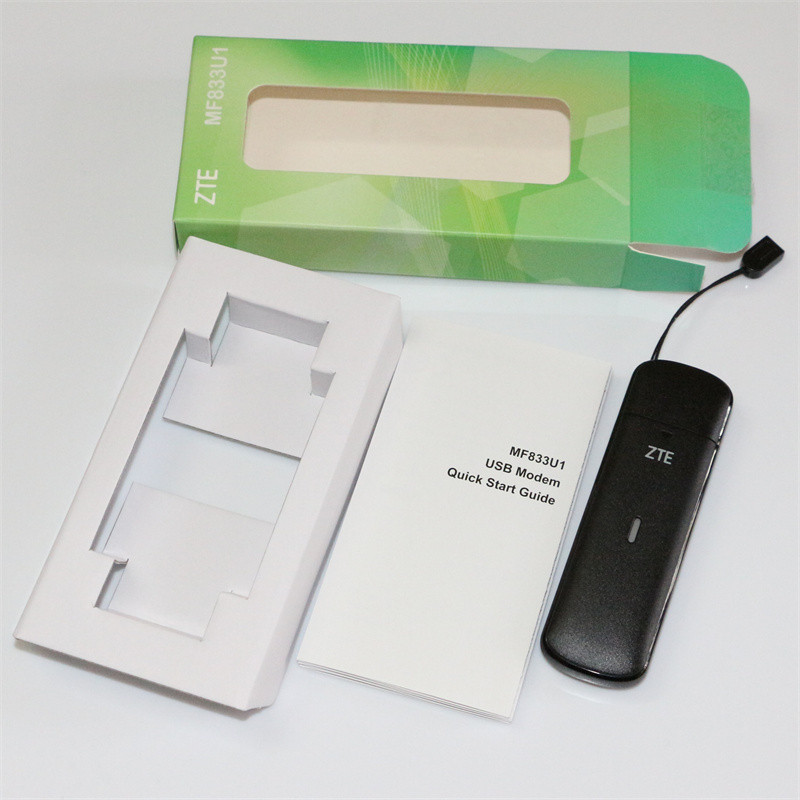 ZTE MF833U1 สามเครือข่าย 4G ไร้สายอินเทอร์เน็ตผู้ถือบัตร Hilink Plug Play PK Huawei E3372 E3272